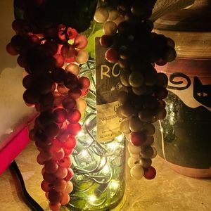 Lighted wine bottle decor